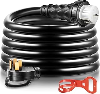 Sponsored Ad - IHAYNER Generator Extension Cord, 30 FT, 50 Amp, 125V / 250V, Black, Generator Power Cord, NEMA14-50P & CS6...