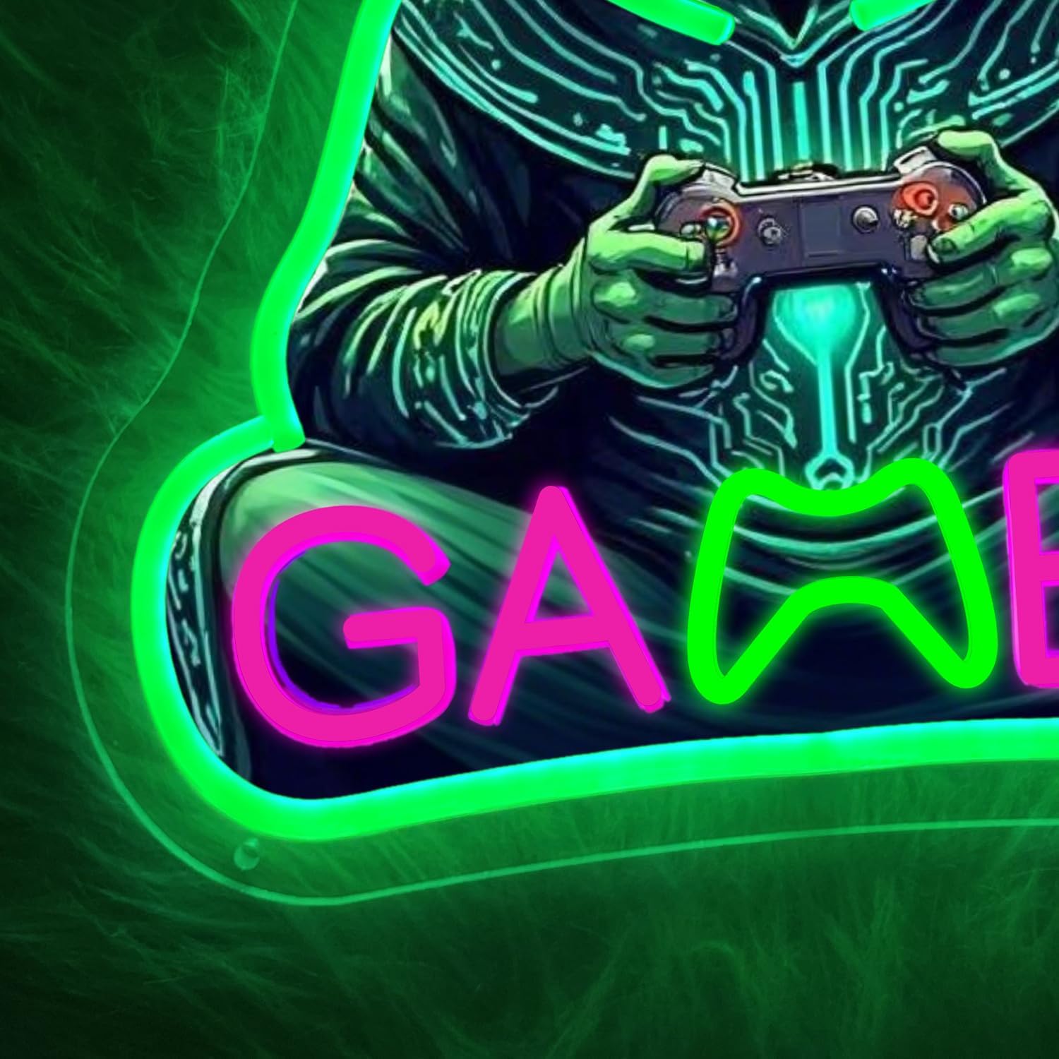 Extraterrestrials game console Neon Sign for Gamer Room Decor - LED Game Neon Sign for Teen Boy Room Decor - Best Gamer Gifts for Boys, Kids - Image 5