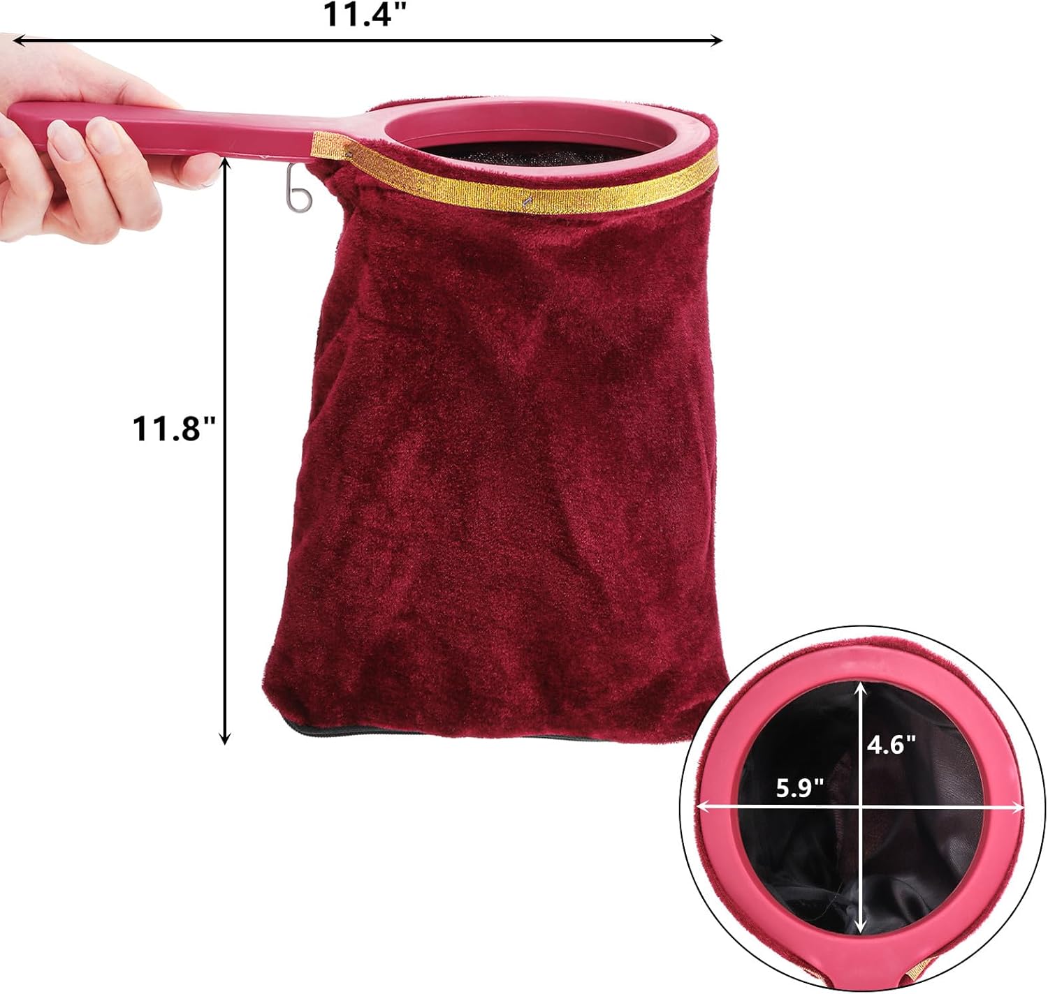 DEAYOU 6 Pack Magic Prop Change Bag with Zipper, Make it Appear or Disappear Magic Trick Bag, Classic Vanishing Effect Magic Accessories for Stage Performance, Magician, Beginner, Christmas