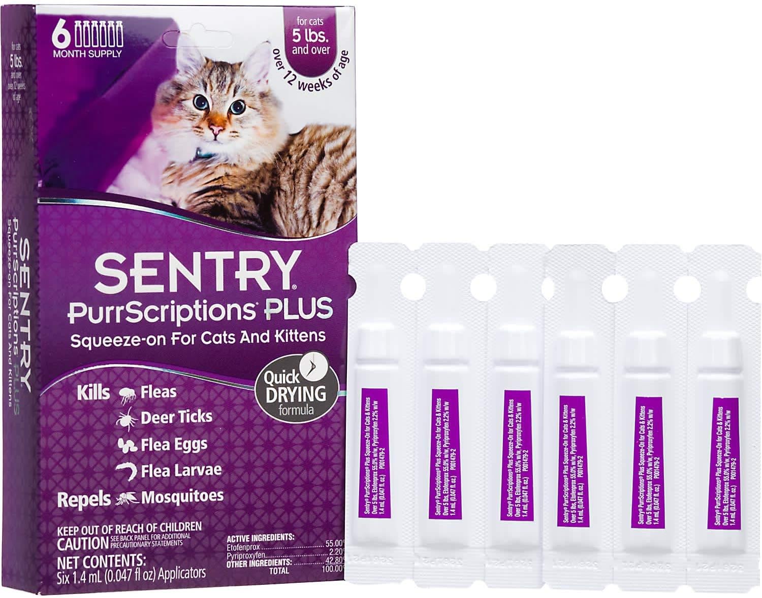 Sentry PurrScriptions Plus Cat & Kitten SqueezeOn Flea