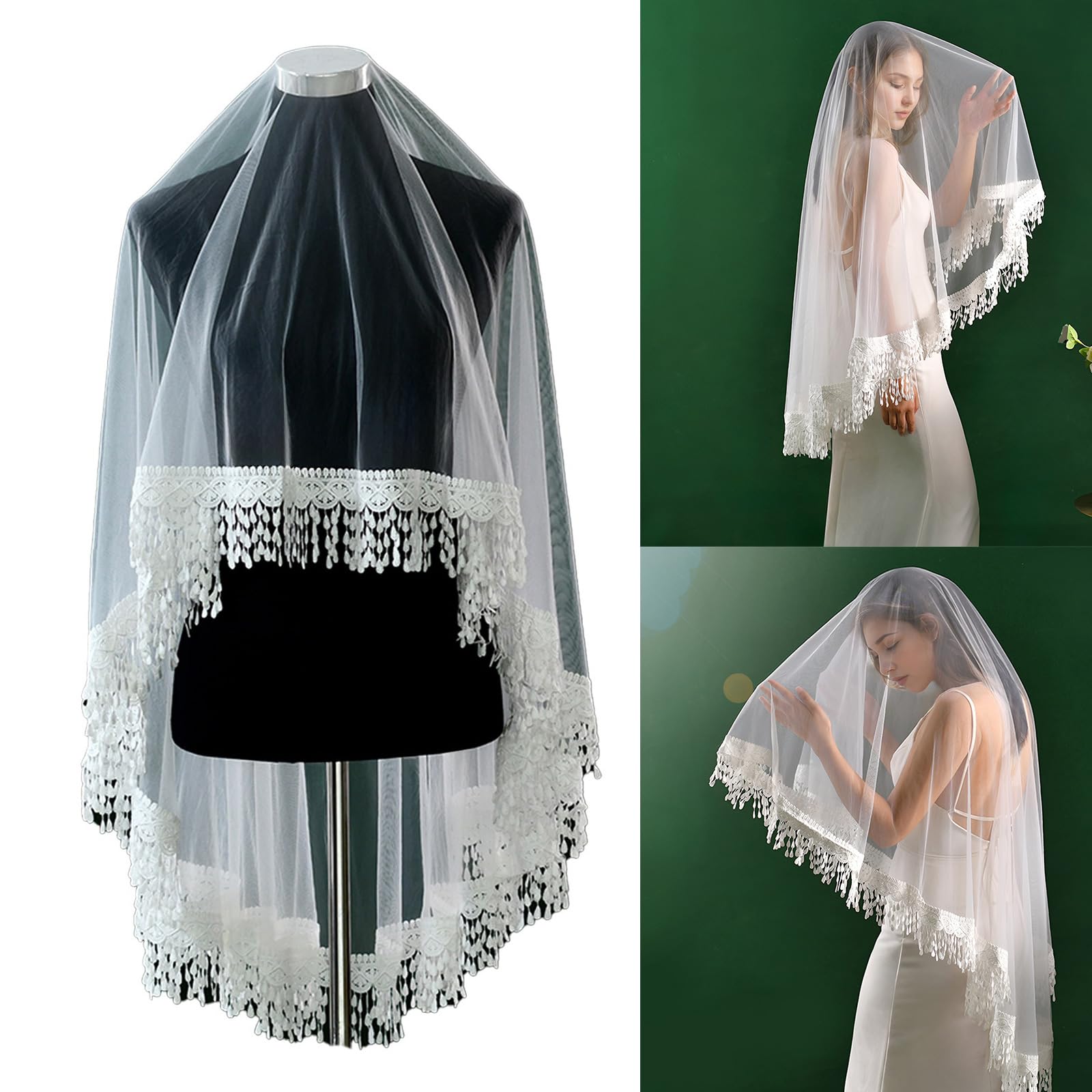 Elegante fiore abbellito veli da sposa delicati nappe tulle veli da sposa per cerimonie nuziali sofisticato copricapo da sposa