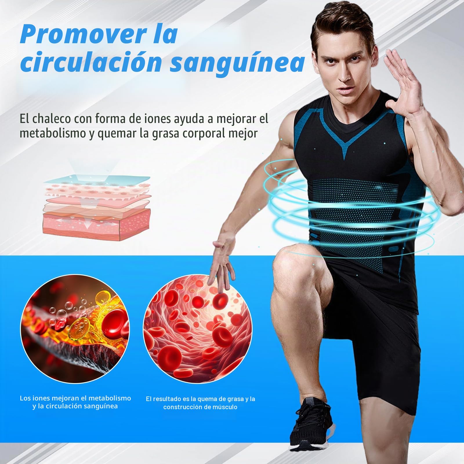 Ronronner 2 StüCk 2024 Ionic Shaping Chaleco, Ionic Shaping Herren Unterhemd, Bauchweg Herren, KöRperföRmig, atmungsaktiv Eis-Seiden-Gewebe - Sportbekleidung für Männer