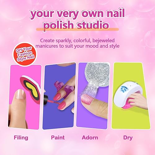 Miniatura 5 de Kids Spa Kit for Girls, Foot Spa Day Kit for Girls, Girl Stuff for Manicures Pedicure, Nail Art Salon Kit Christmas Birthday Gift for 6 7 8 9 10-12