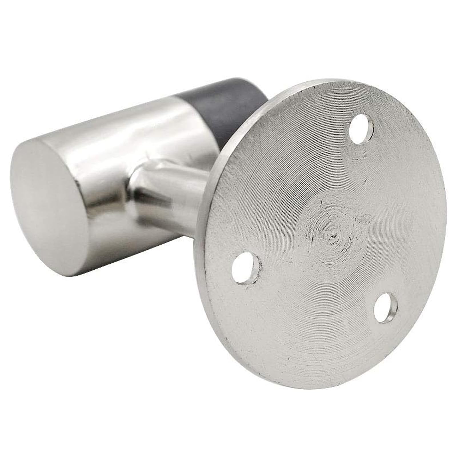 Lot de 4 butées de porte robustes en acier inoxydable nickel brossé 75 mm