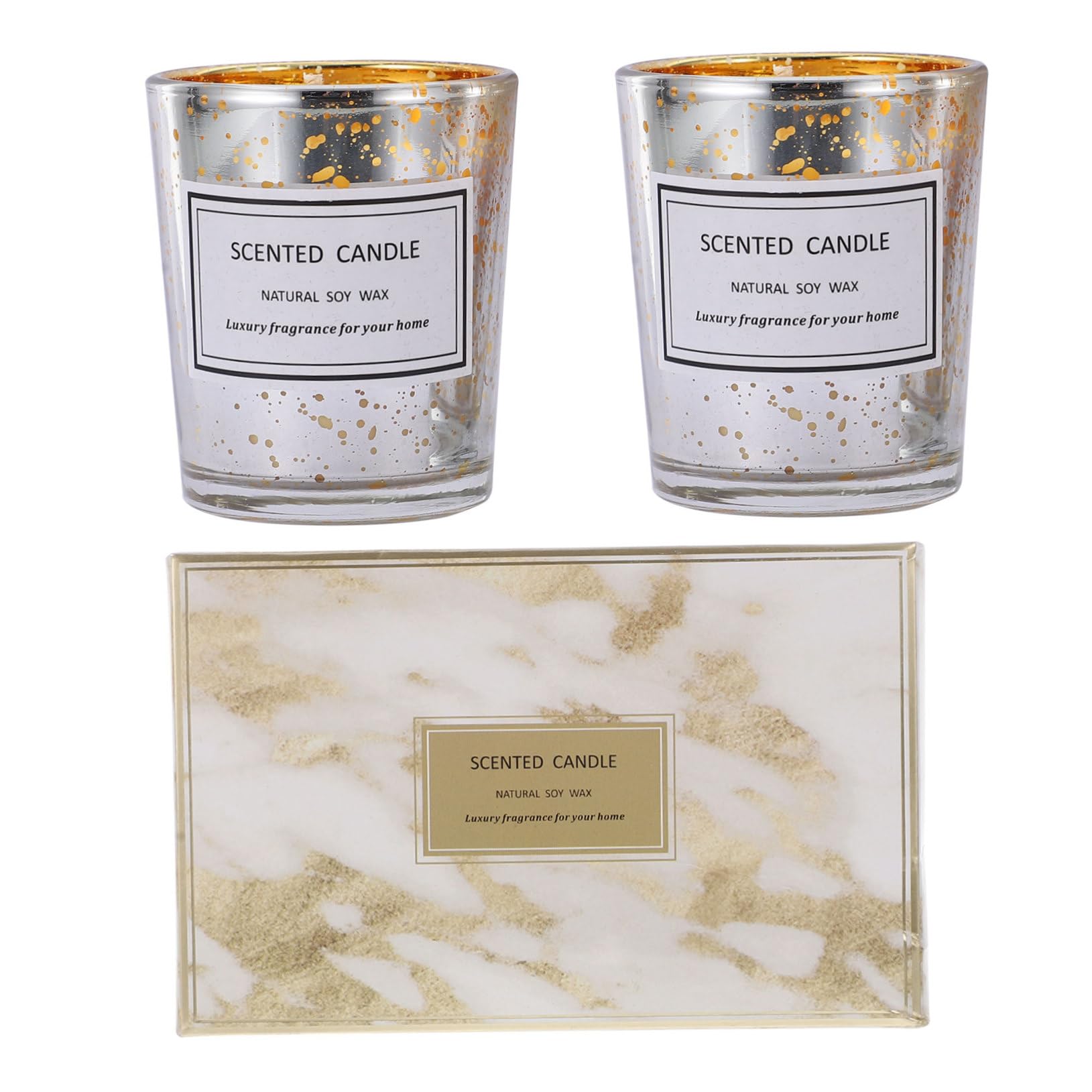 HOODANCOS 2pcs Aromatic Candle Scented Desktop for Relaxation and Ambiance for Home Decor and Clean Burning Natural Ingredients Fresh Floral and