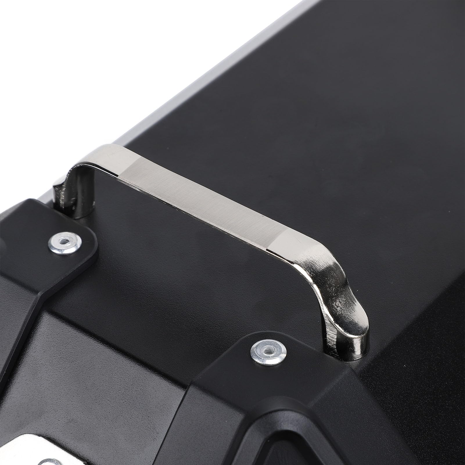 Valigia Laterale per Moto Borsa Rigida in Lega di Alluminio Adatta per Moto Impermeabile, per Bagaglio da Casco, capacità 18 Litri (SILVER) (BLACK)