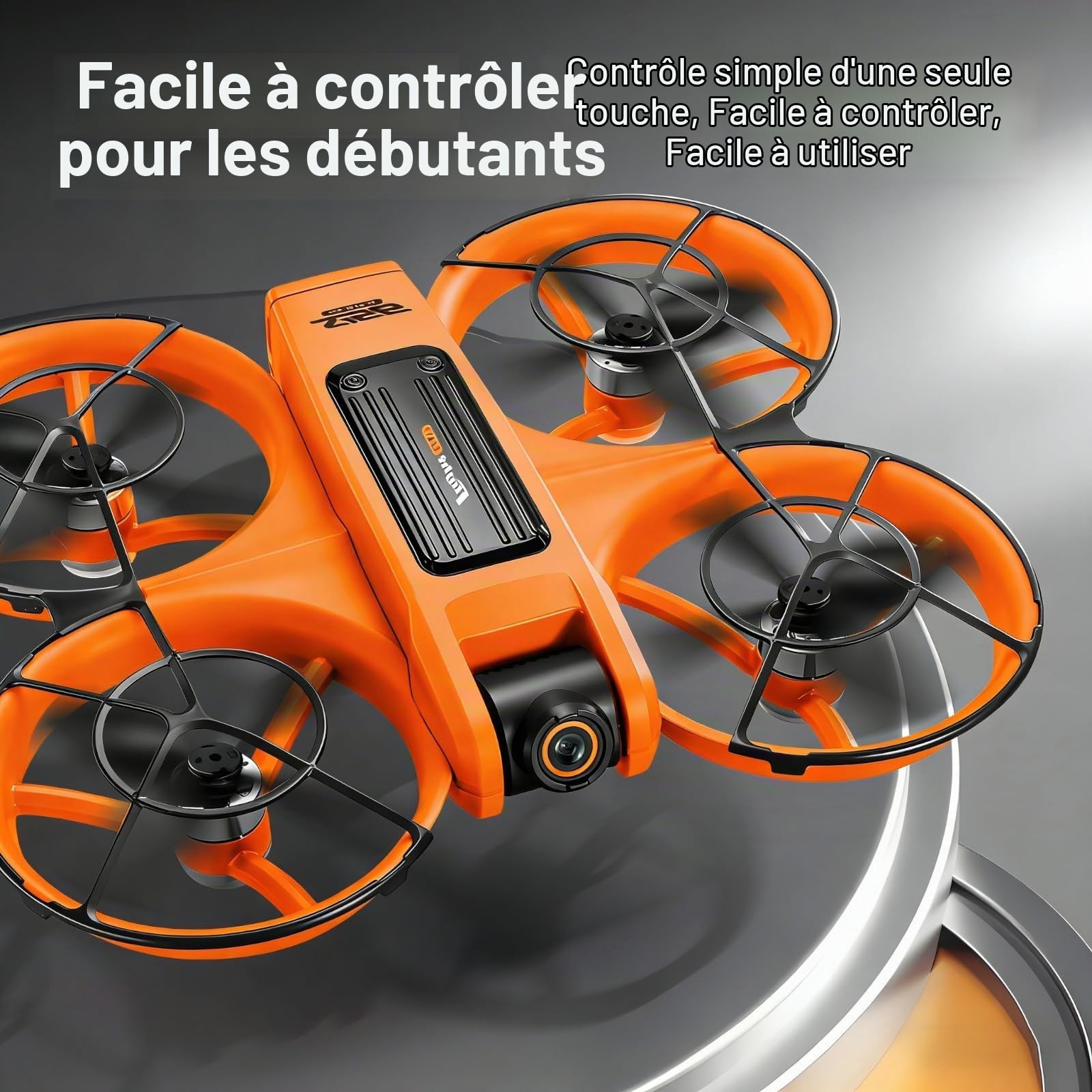 Drone Avec Caméra HD Et Écran 4,9 Inches, Moteur Brushless, Double Caméra, Flux Optique, Figures 360°, Décollage 1 Touche, Carte SD Et 2 Batteries, Idéal Pour Débutants