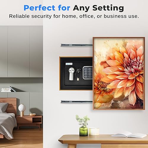 Miniatura 4 de SereneLife - Caja de seguridad caja fuerte caja de dinero cajas de seguridad para el hogar digital de aleación de acero incluye llaves