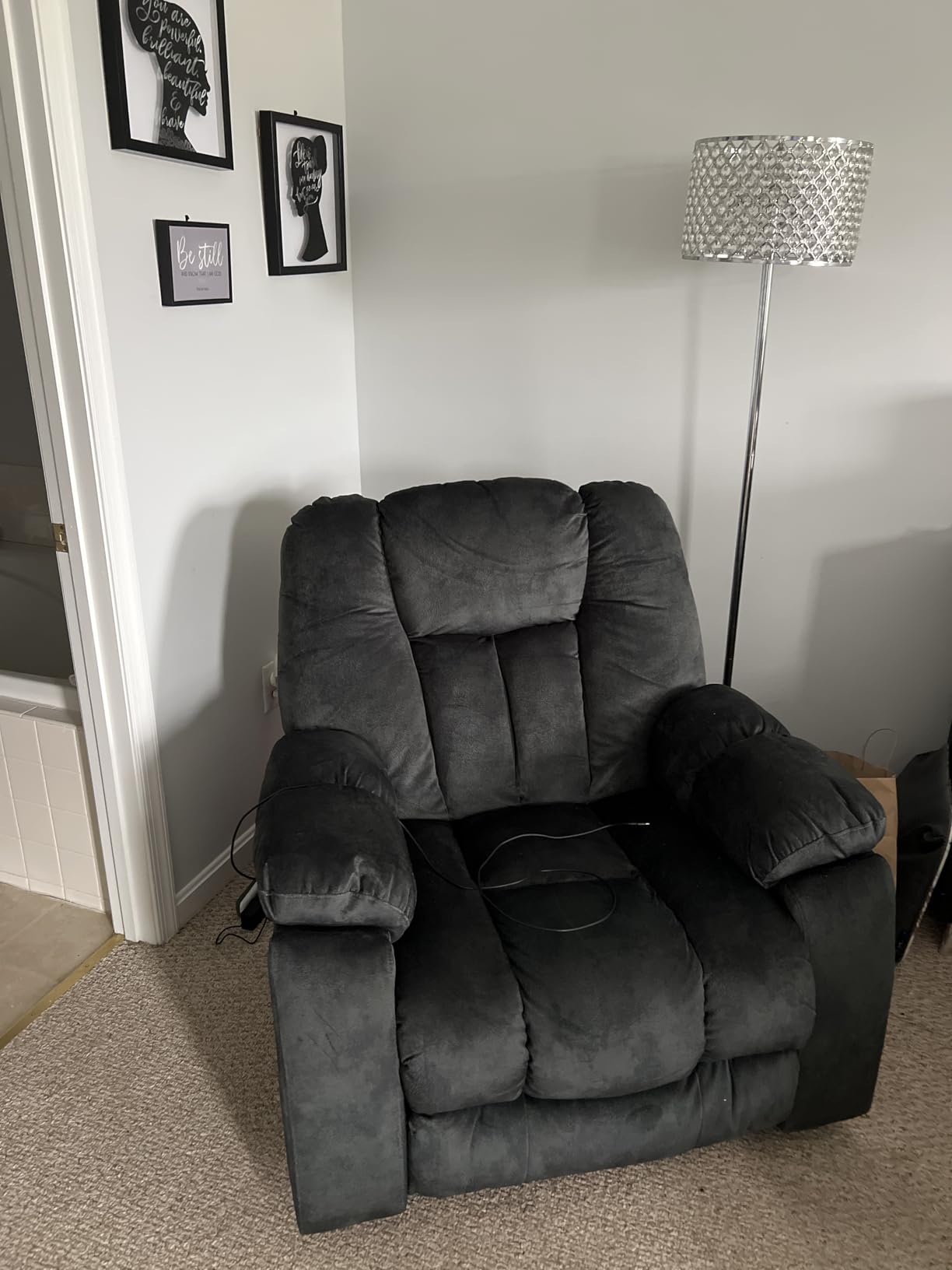 CANMOV recliner gray color customer image