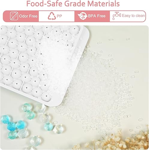 Miniatura 3 de Mini bandejas para cubitos de hielo, bandejas pequeñas para cubitos de hielo de fácil liberación, 104 x 4 unidades, bandejas de hielo trituradas