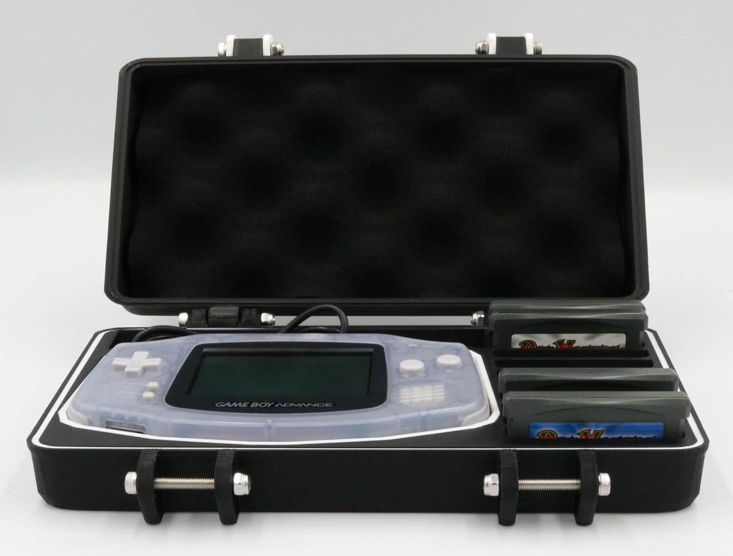 Game Boy Advance Original Rugged Protective Carrying Case with Removable Flexible TPU Cushion, Foam and O-ring for Full System Protection