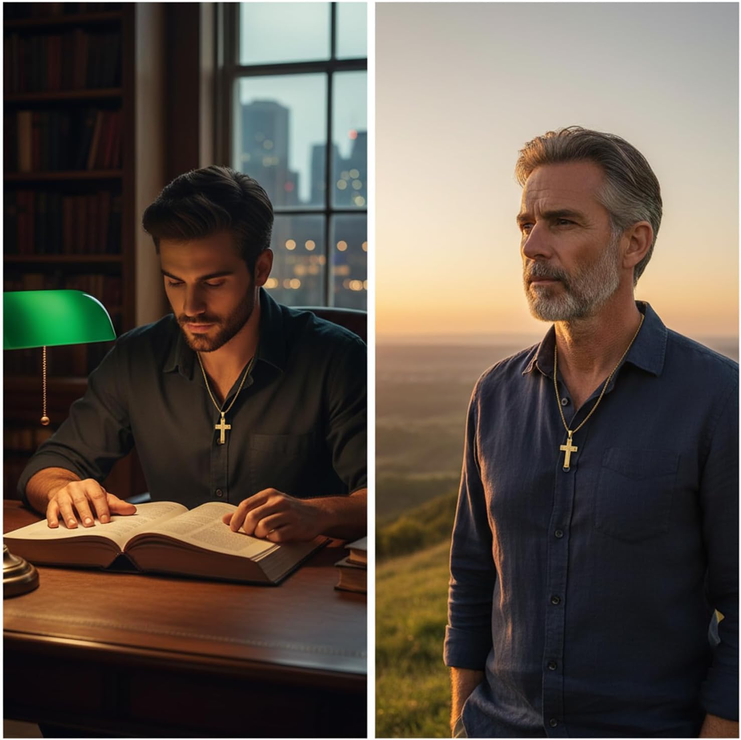 14k Gold Plated/silver Cross Necklace for women and men Religious Christian Gifts for Women Men First Communion Gifts Baptism Easter Basket Fillers Cross Necklace - Image 3