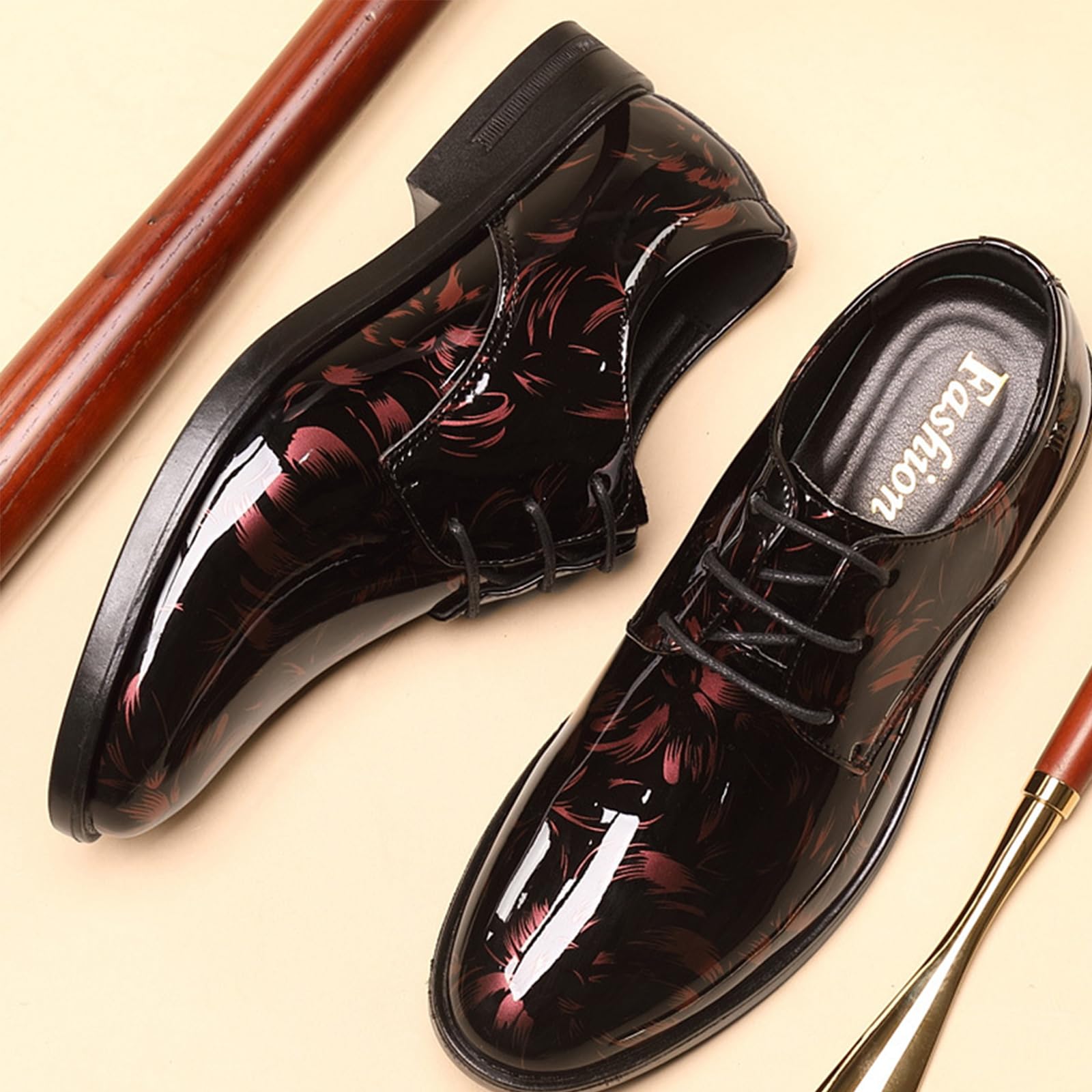 Scarpe Eleganti da Uomo Scarpe Oxford Stringate in Pelle PU | basse antiscivolo Classiche Casual A Punta Festa Cerimonia Matrimonio