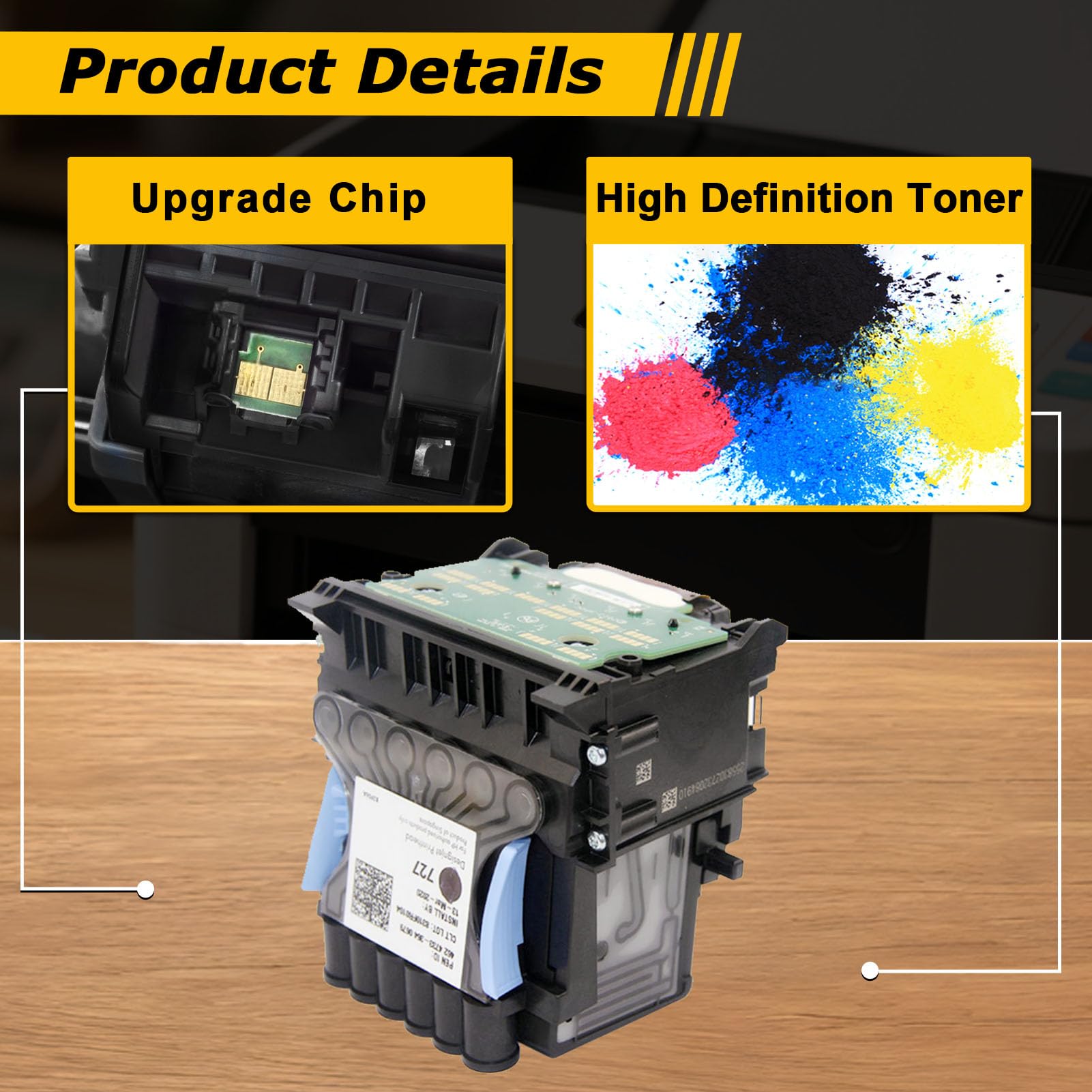Testina Di Stampa 727 732, Compatibile Con Le Stampanti Per HP DesignJet T920, T930, T1500, T2500 —— Elevato Volume Di Stampa Con Chip Black*1