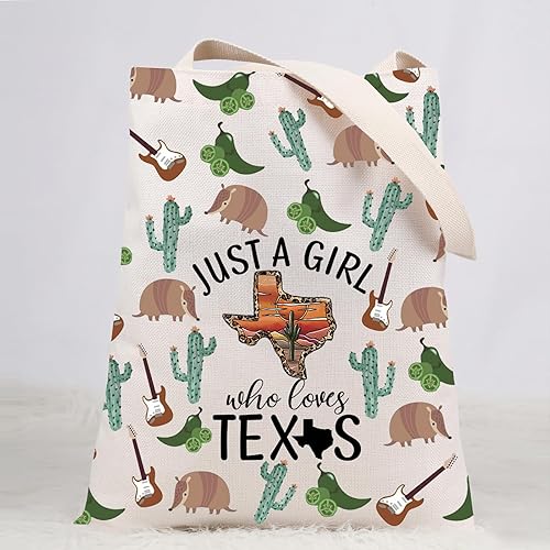 Miniatura 9 de Bolsa de maquillaje de lona de Texas, regalo para amantes de la ciudad de Texas, solo una chica que ama Texas bolsa con cremallera, Bolsa de