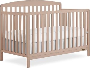 Dream On Me Odelle 5 in 1 Convertible Crib, Built of Sustainable Pinewood, 3 Mattress Height Settings, Non-Toxic Water-Based Paint Finish