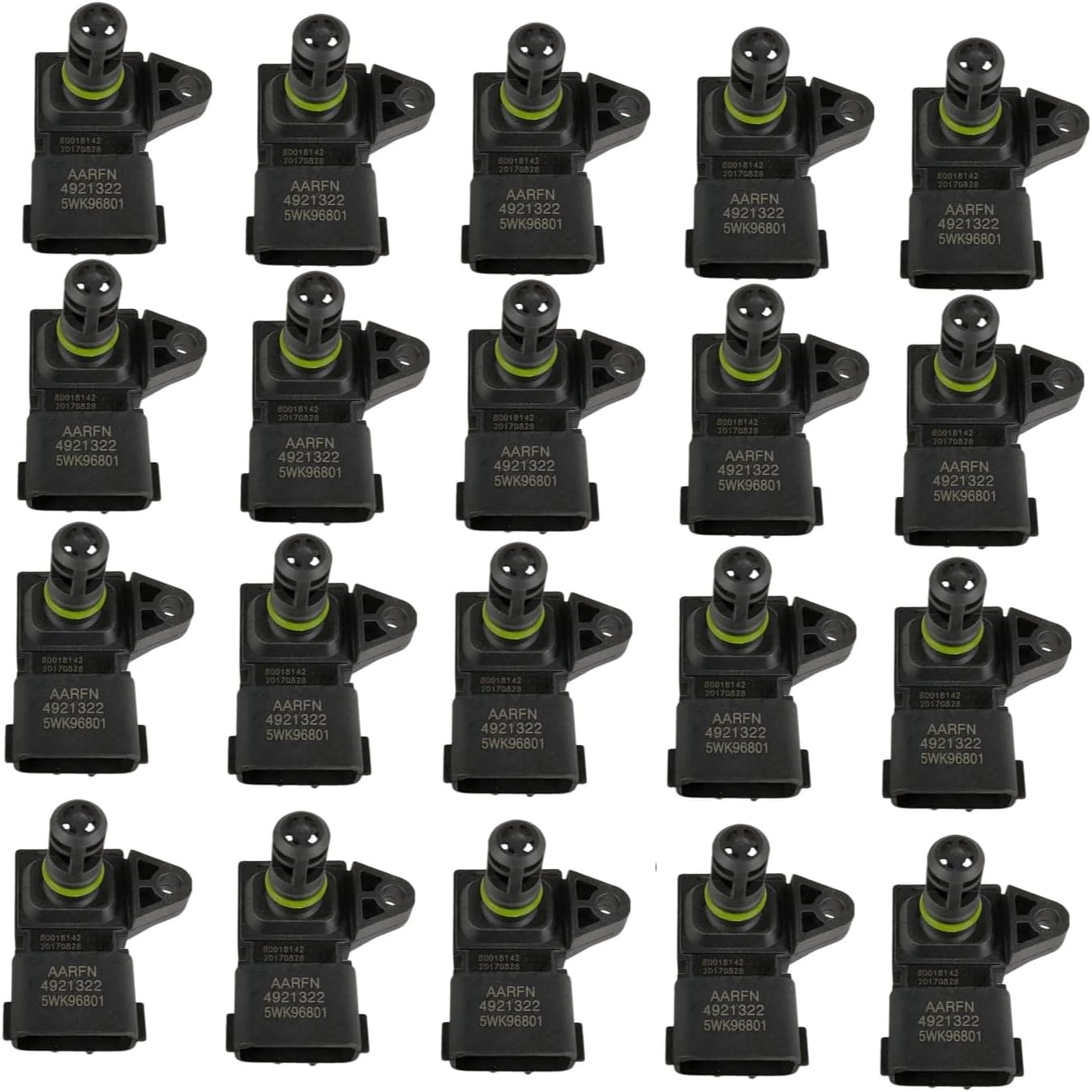 20pcs 2897333 4921322 4903286 Manifold Differential Pressure Sensor Compatible with 2007-2010 Ram 2500 3500 Pickup 2011-2018 Ram 2500 3500 4500 5500 Replacement