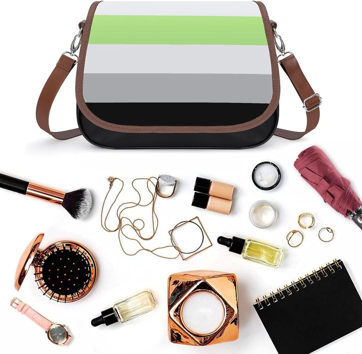 Agender Flag Shoulder Bags for Women Tote Handbag Clutch Purse Messenger Bag