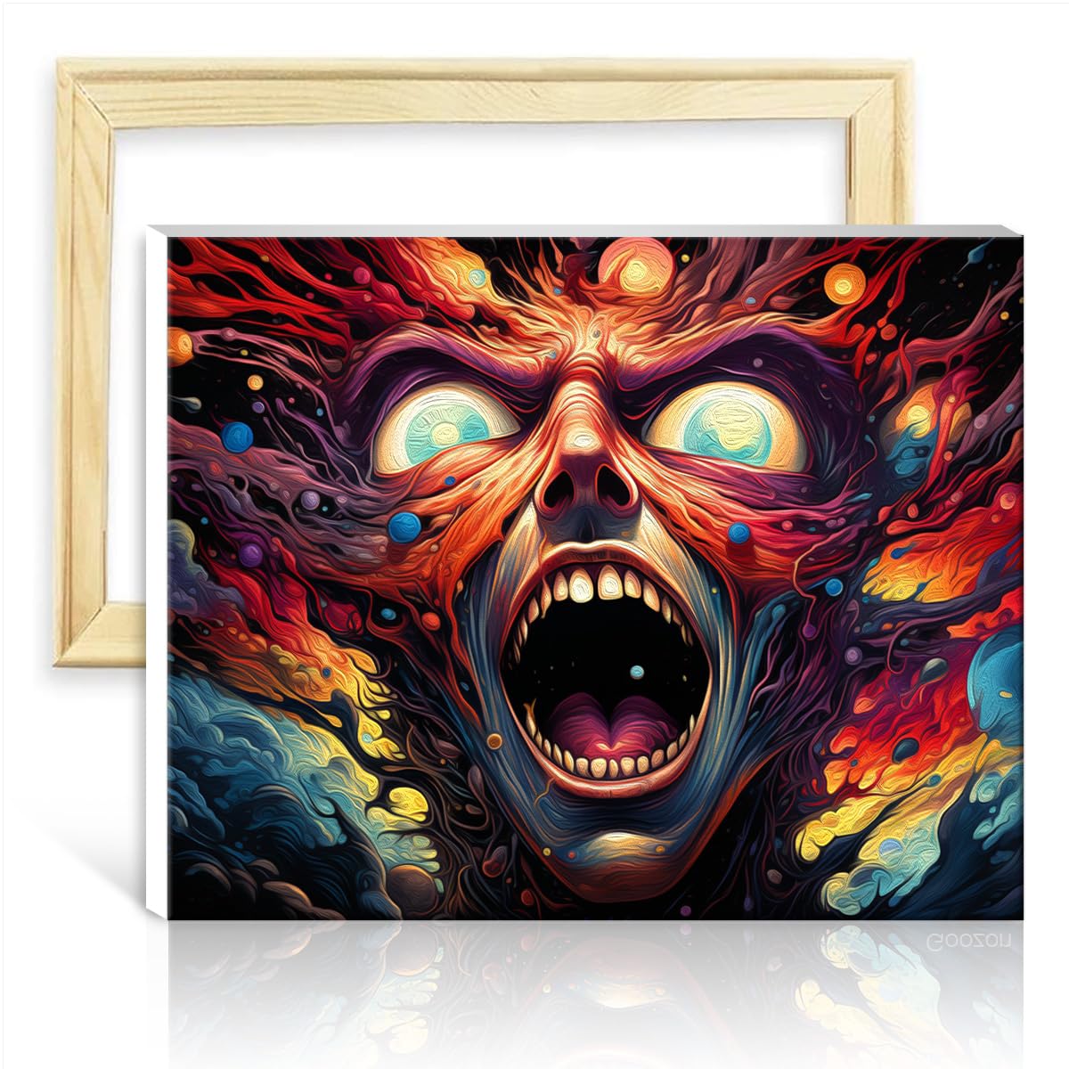TANGFEIY Oil Painting Imagine Monsters Kids Adults Paint with Brushes and Acrylic Pigment on Canvas Painting for Adults Artwork for Home Decor No Frame(30x40cm)