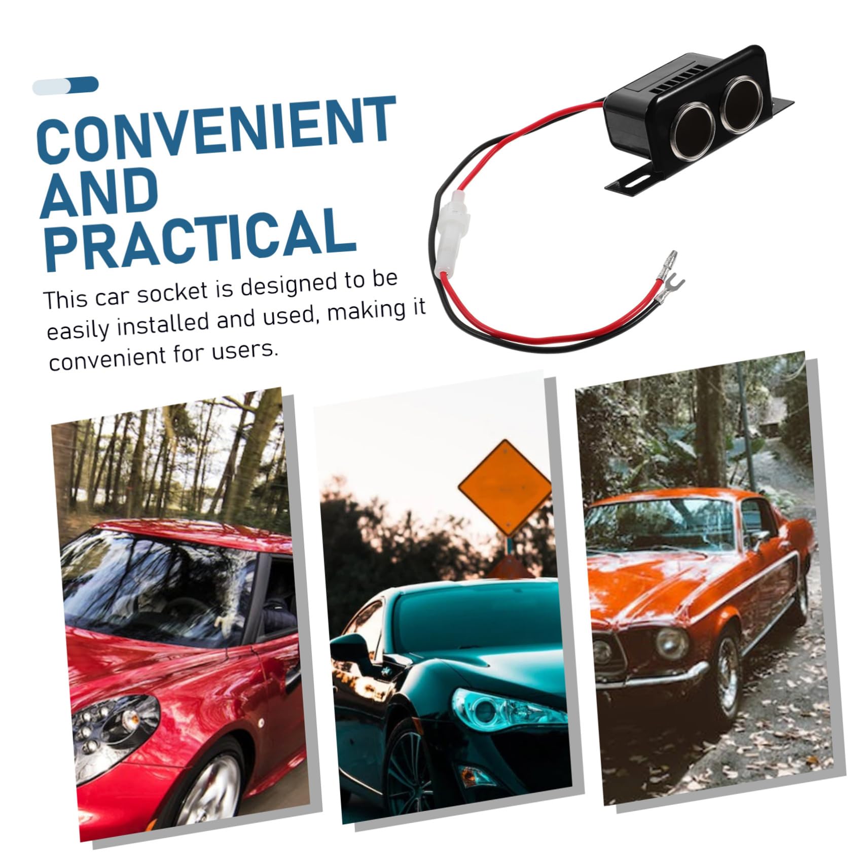 Gatuida 5pièces Adaptateur De Prise Allume- Pour Voiture Multiprise Allume- Chargeur Usb Pour Accessoires Auto Prise Universelle Et Facile à Installer