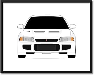 CUSTOMIZABLE COLOR: Mitsubishi Lancer Evolution III CE9A (1995-1996) Inspired Poster Print Wall Art Decor Handmade EVO III Evo 3 (Unframed)