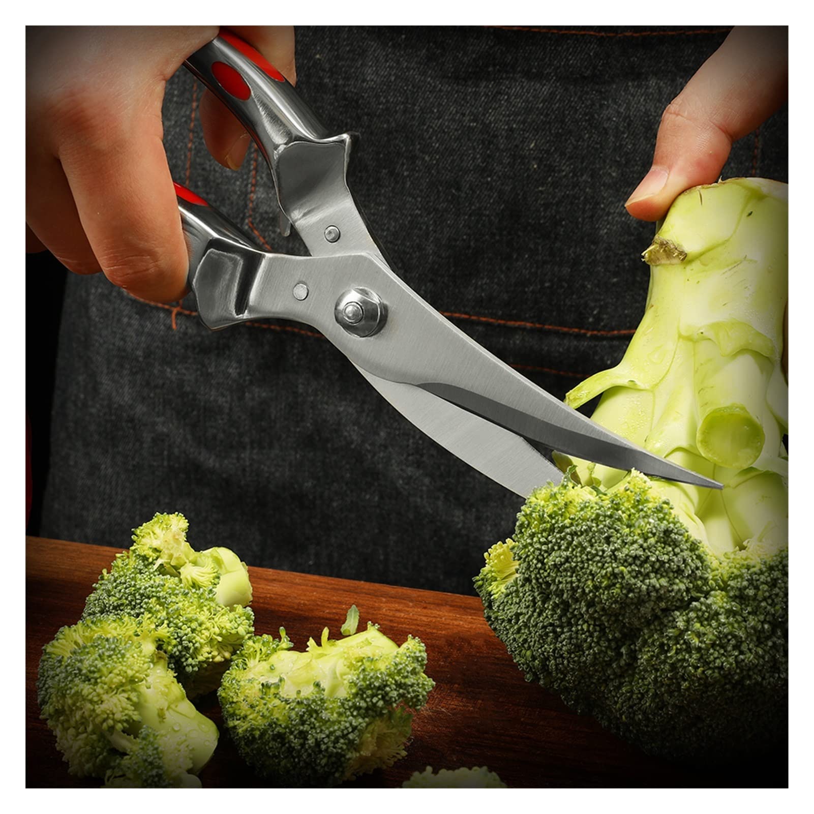 Forbici, Robuste forbici da cucina for ossa, manico ergonomico in alluminio