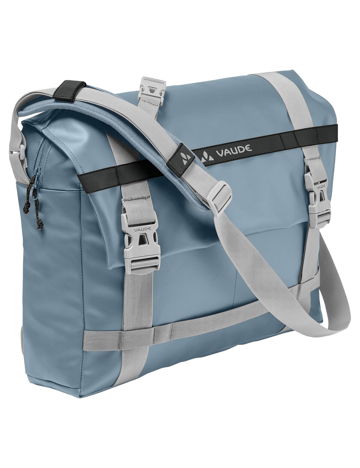 VAUDE Mineo Messenger 22 – Geräumige Messenger-Tasche für den Stadtalltag mit 15,6 Zoll Laptopfach und Trolley-Aufsteckfunktion
