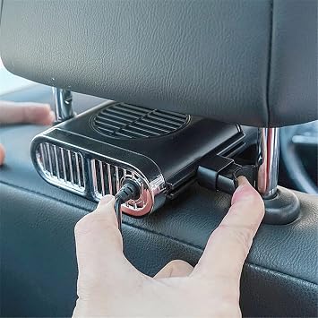 Car Seat Fan USB Rear 5V Foldable Fan 3 Kinds of Adjustable Wind Speed Silent Gale Cooler Car Seat Back Cooling Fan Set (Black)