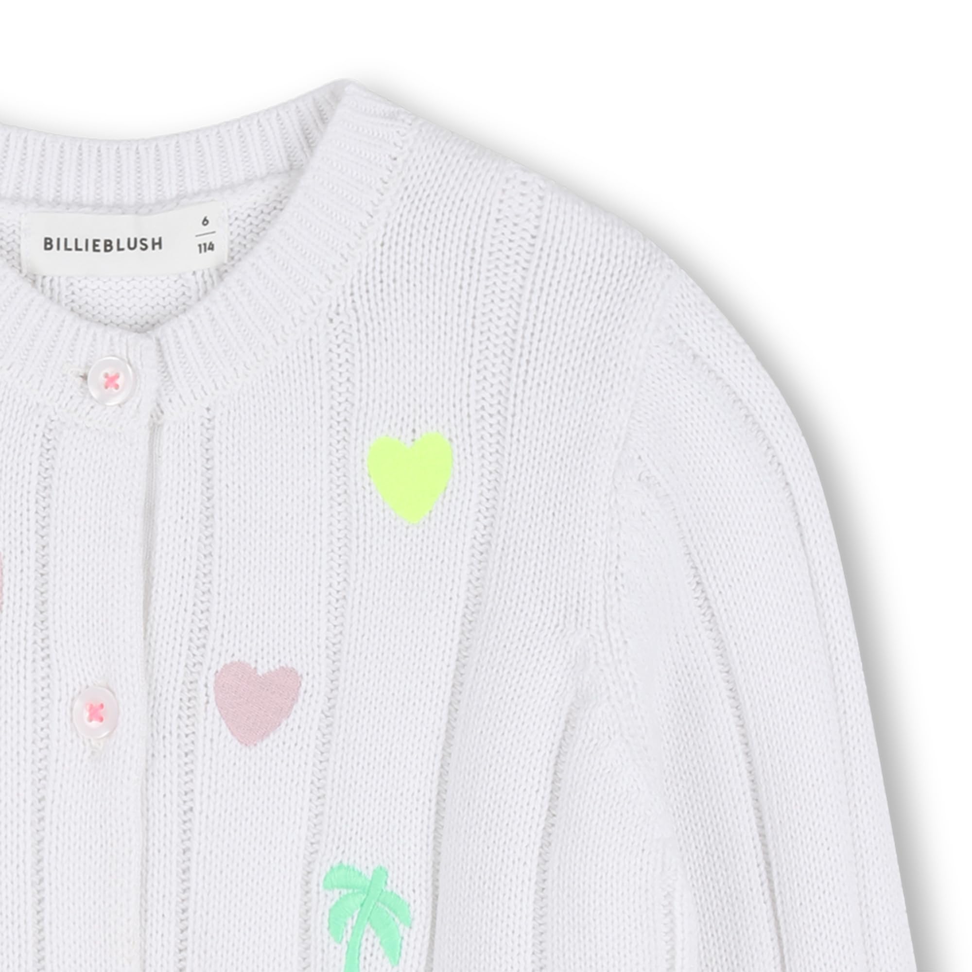 Billieblush Strickjacke für Mädchen, Weiß, 12 Jahre