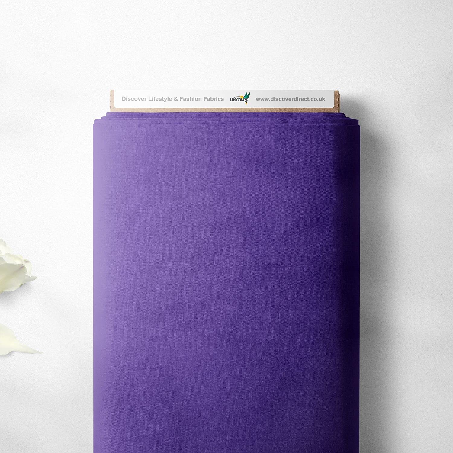 100% Cotton Organic Premium Plain Solid Colours Sewing Quilting Craft Fabric | 44" - 112 cm Wide (Per Metre, Purple)