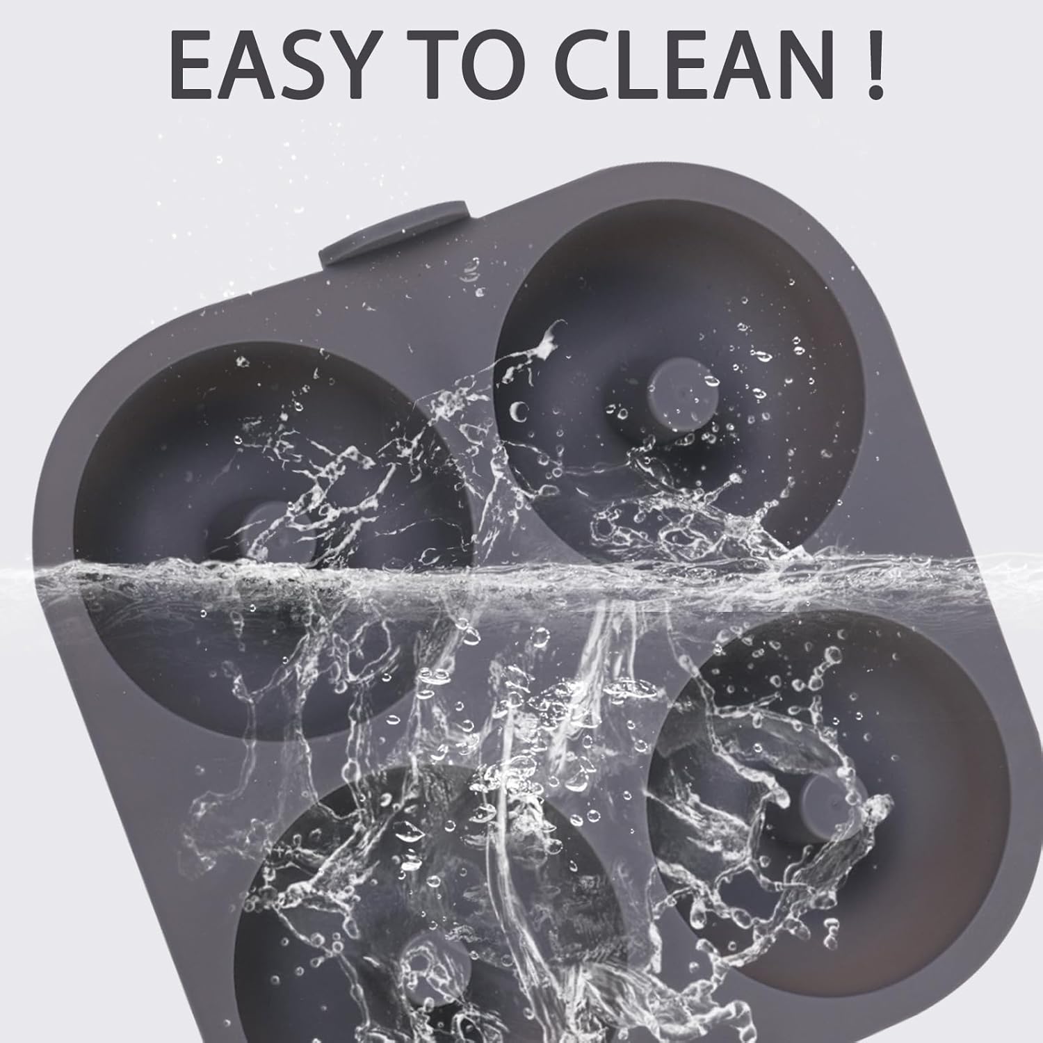 Silicone Doughnut Molds for Air Fryer, Set of 2, 8-Cavity Non-Stick Donut Pans with Carrying Handle, Doughnut Bagel Baking Tin for Muffins Cake, Dishwasher Safe, Grey - Image 8