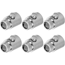 6pcs G1/2 Shower Flow Control Valve with Button Reset, Polished Chrome