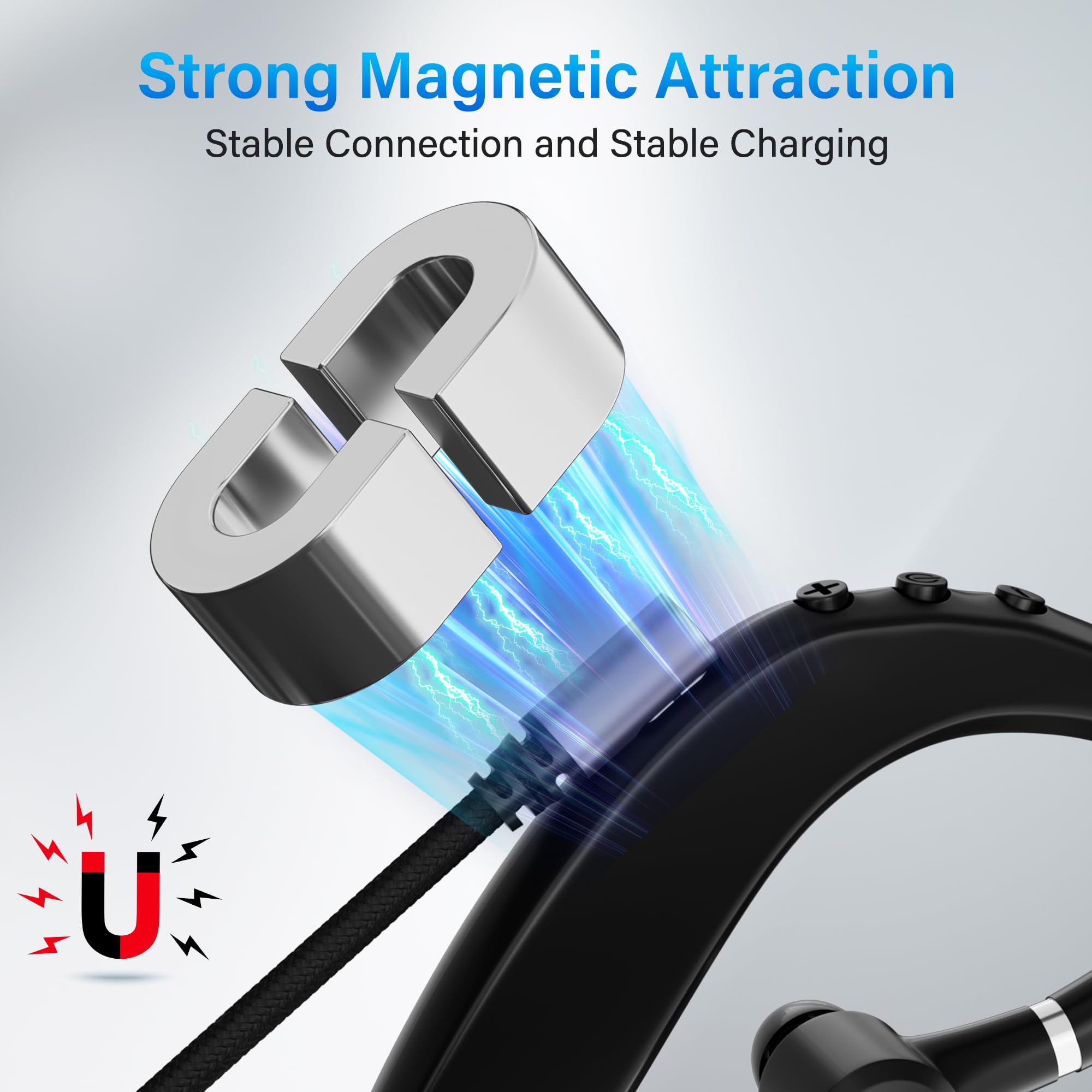 Shokz - Cavo di ricarica magnetico di ricambio da USB A a AfterShokz, cavo di ricarica magnetico per Aftershokz Aeropex AS800, Shokz OpenRun Pro, OpenRun, OpenRun Mini, OpenComm cuffie a conduzione