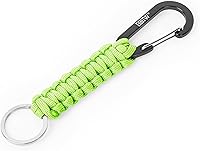 Vista 13 de EOTW Llavero con mosquetón, llavero de paracord con clip pequeño de aluminio en forma de D para camping, senderismo, pesca o como organizador