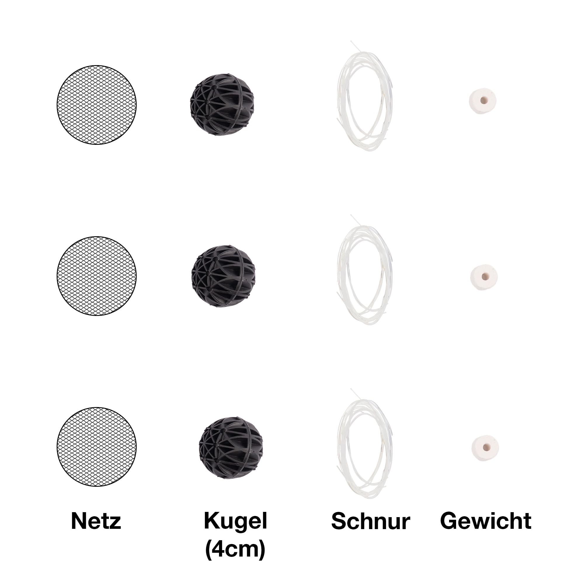 NatureHolic Floating Spheres | Aquarium Moos Bälle | Schwebende Mooskugeln zum Selbst aufbinden | 3 Stück mit 40mm