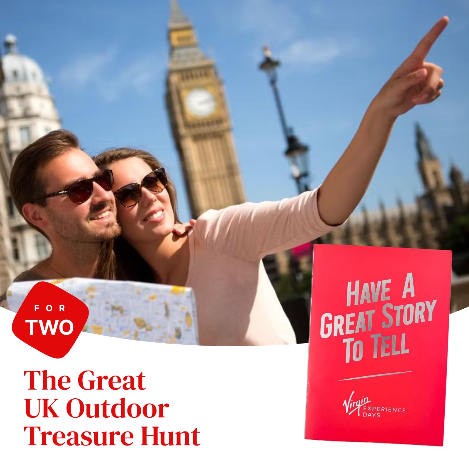 Virgin Experience Days for Two - Great Couple Experience Gift - The UK Outdoor Treasure Hunt 2.5-Hour Adventure, Solve 40 Clues, Discover Landmarks, Win Prizes, 40+ Locations Across the UK