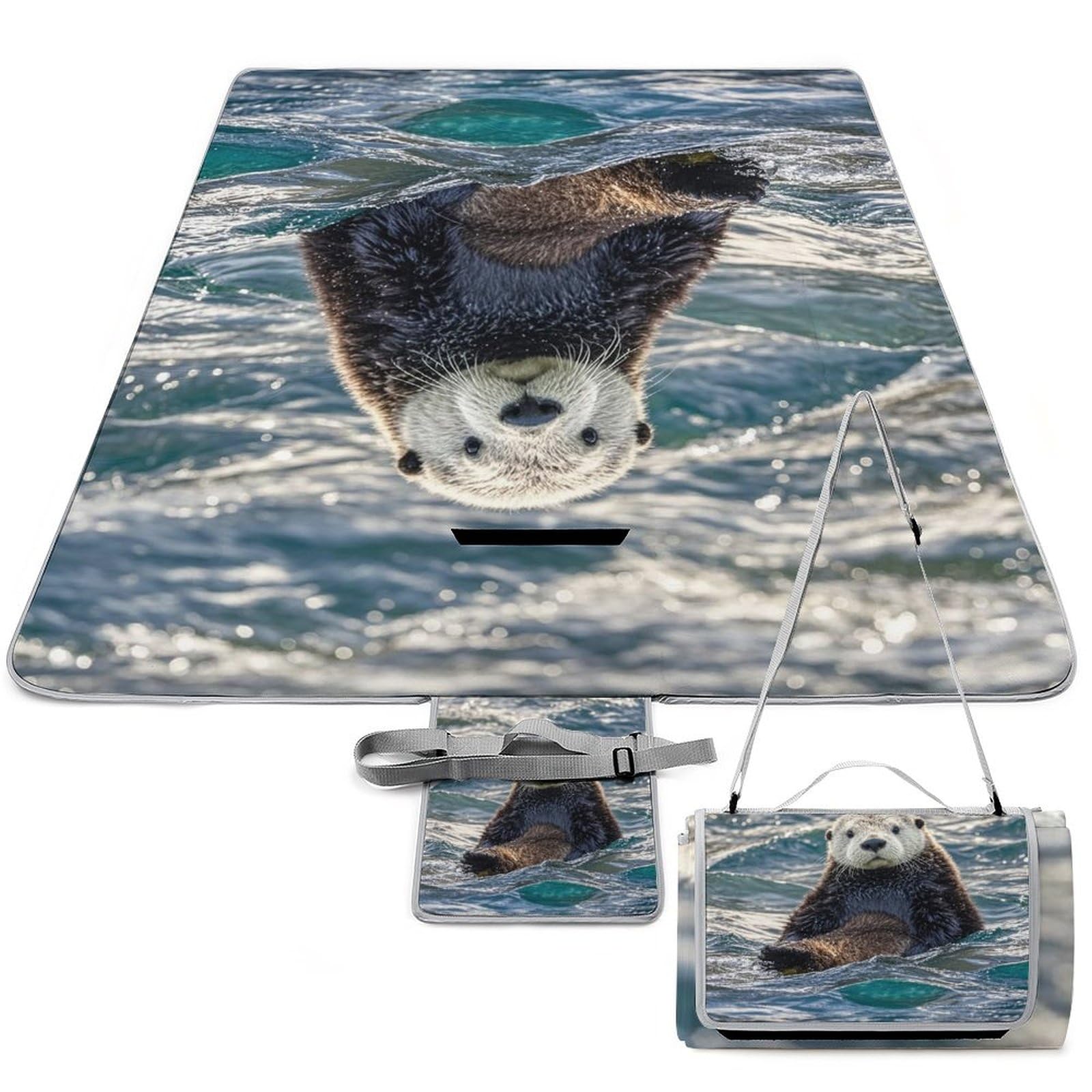 Couverture pique-nique loutre anti-sable tapis lavable machine fin de la corvée
