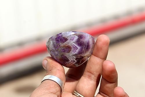 Miniatura 7 de Cuenco de amatista natural de 2 pulgadas con piedras preciosas A+tallado a mano, bandeja curativa de altar de cristal, plato de enfoque devocional,