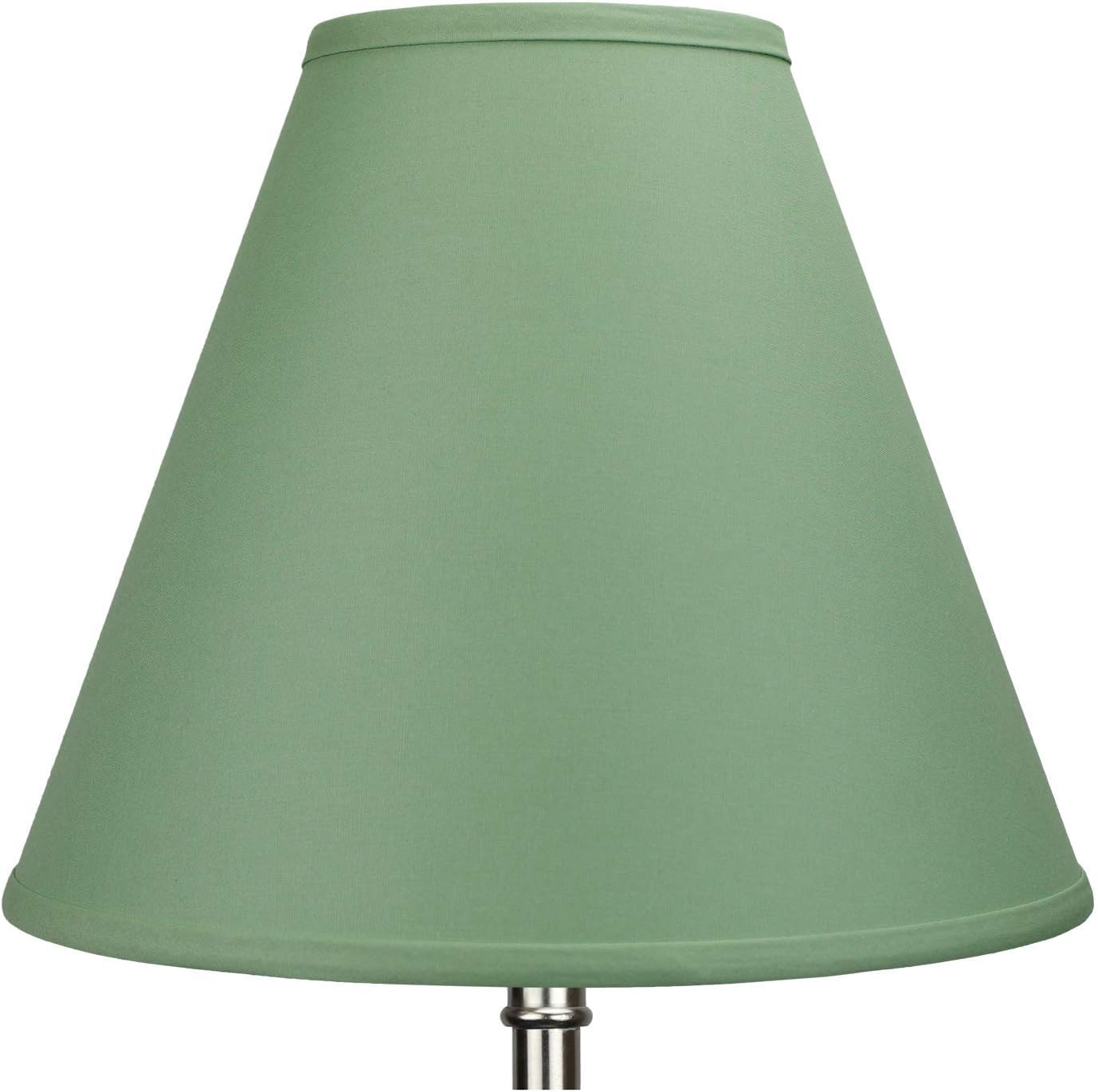 FenchelShades.com 6" Top Diameter x 14" Bottom Diameter x 12" Slant Height Fabric Barrel Lampshade Spider Attachment (Celadon)