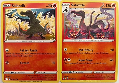 Crown Zenith - Salazzle - 028159  Salandit 027159 - Conjunto de evolución - NMM