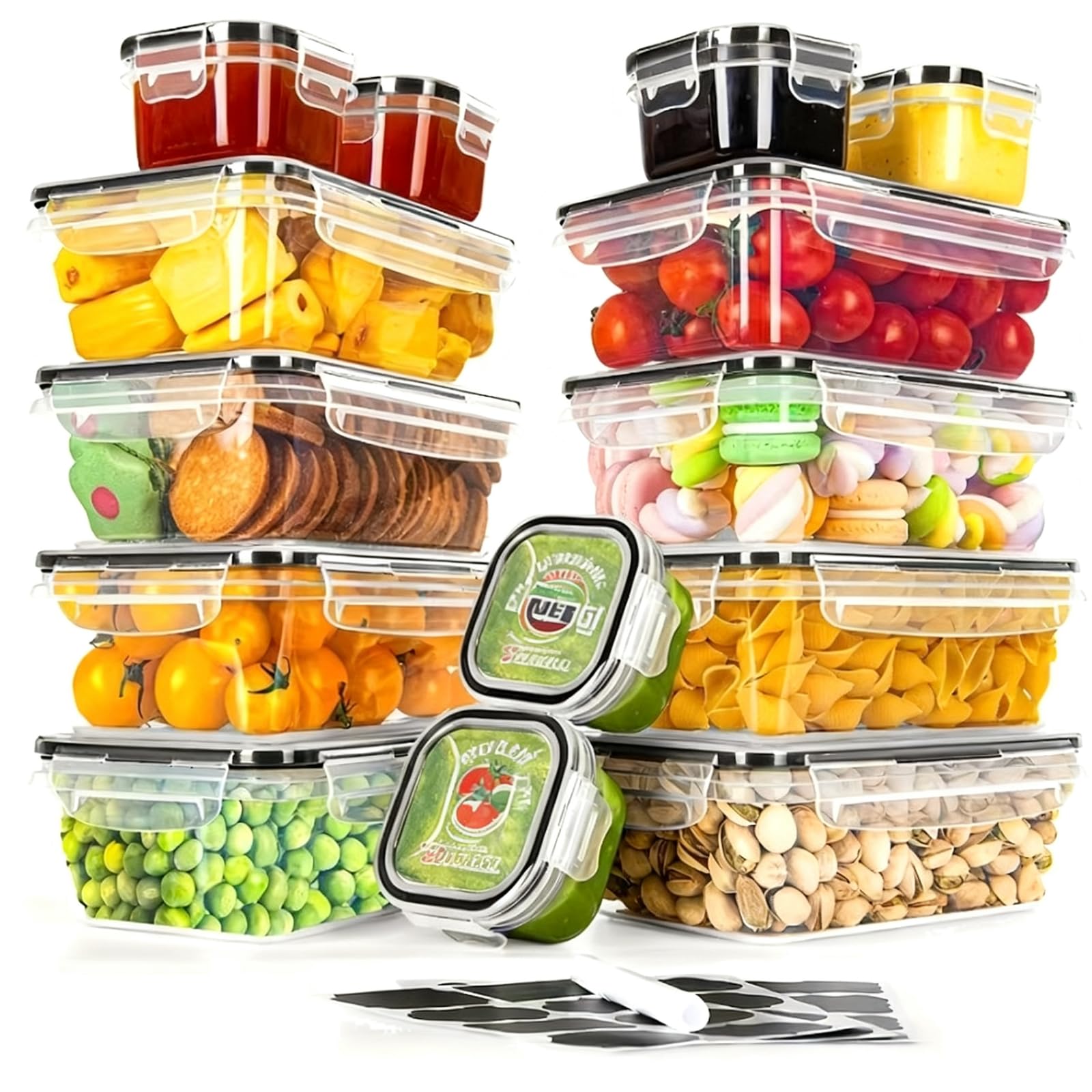 Set per la conservazione della cucina Contenitori per,Set da 14 pezzi