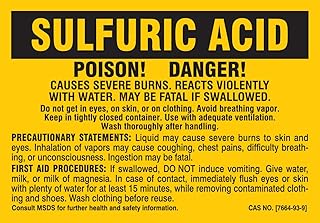 Brady 7313PLS Chemical, Biohazard and Hazardous Material Labels, Self-Sticking, Polyester, 2