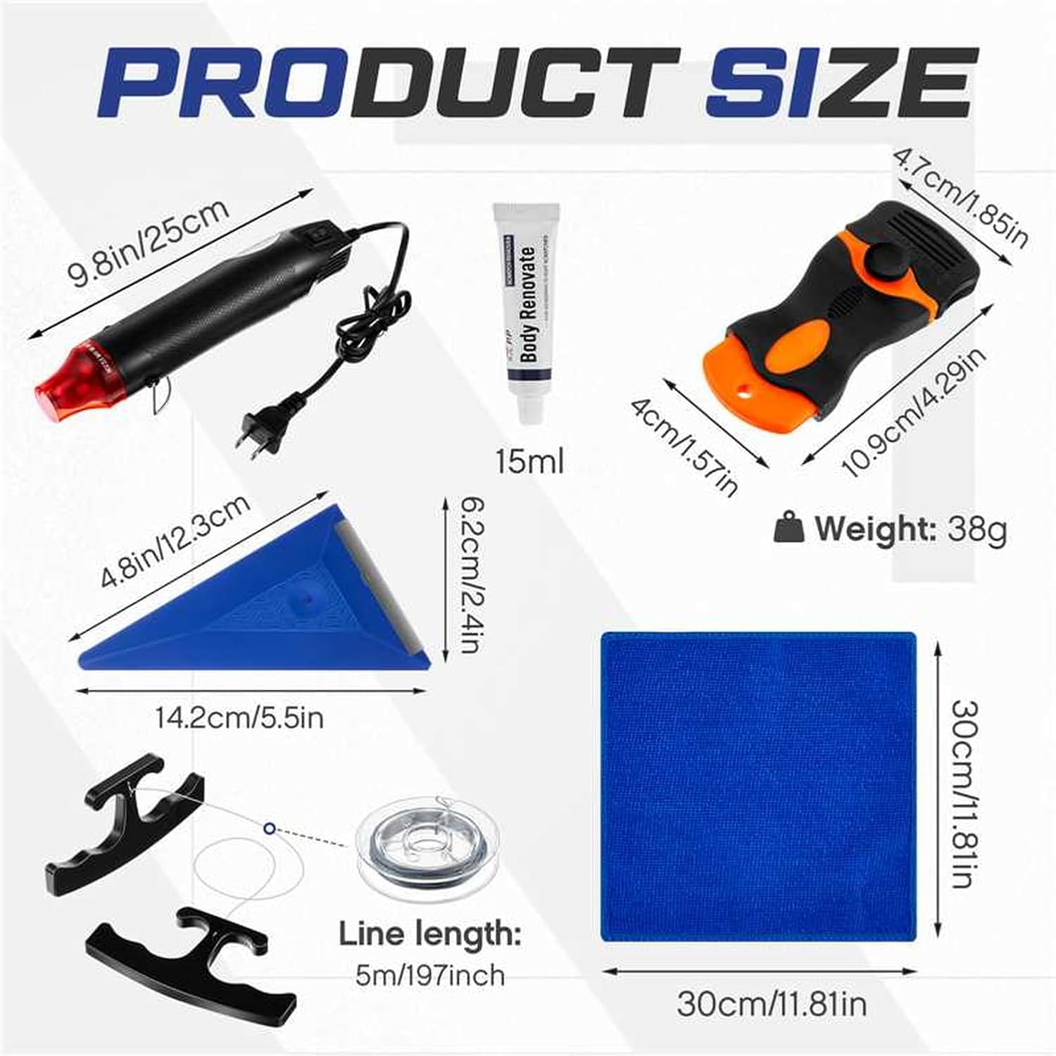 WILLBOND Debadge Emblem Removal Tool Kit for Car Vinyl Wrap Film Install image 2