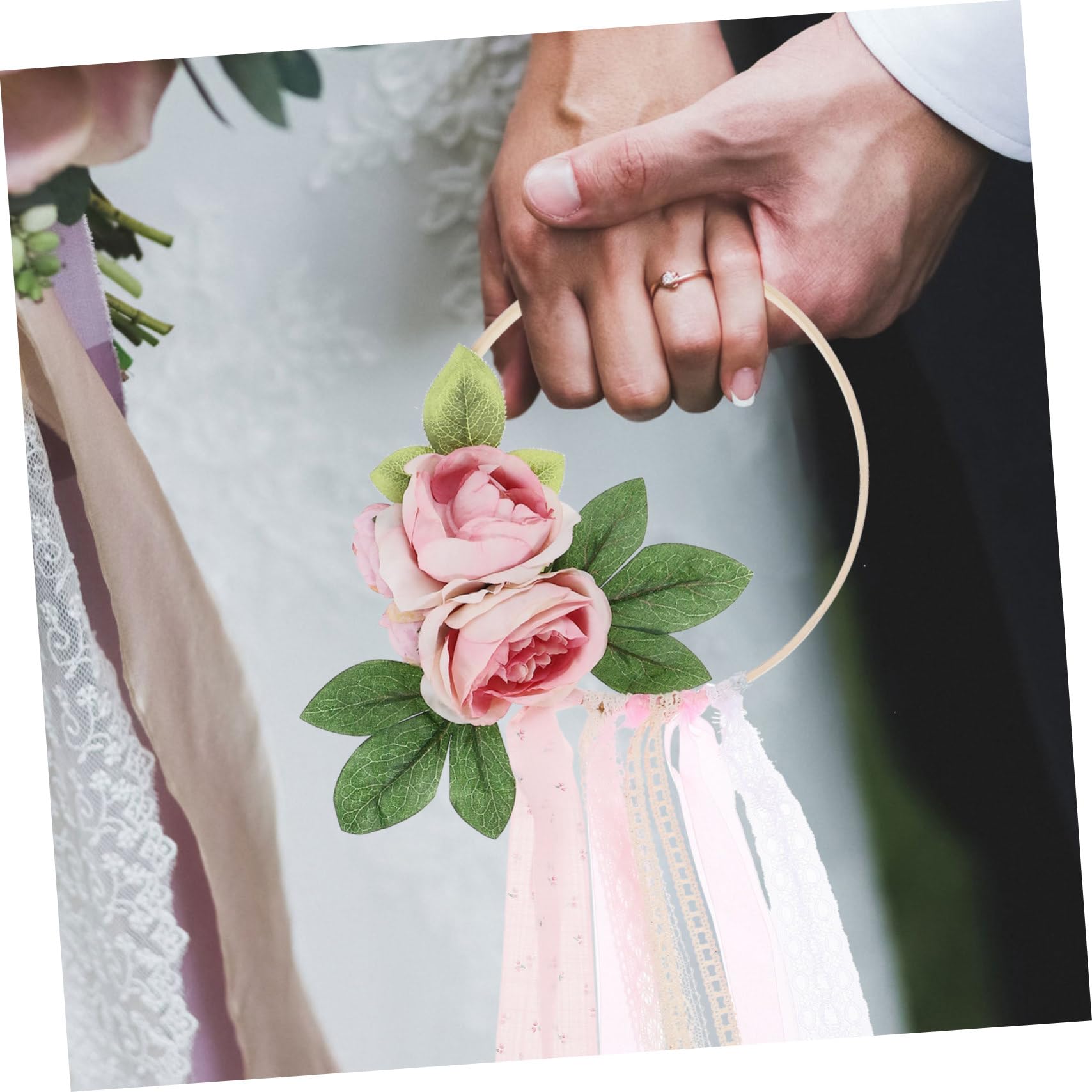 Couronne De Fleurs Artificielles Pour Porte D'entrée, Couronne De Fleurs Artificielles Pour Porte D’entree Couronne De Fleurs De Soie Pour Mur Ou Accrochage A La Maison Mariage
