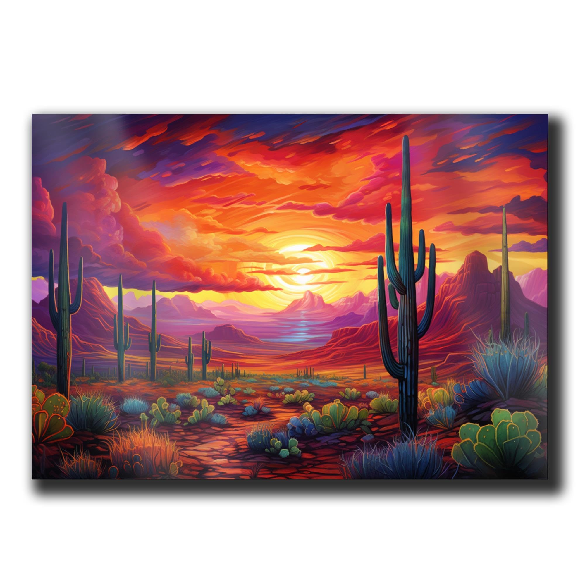 Amazon.com: Colorful Desert Scene poster Print, Southwest Art