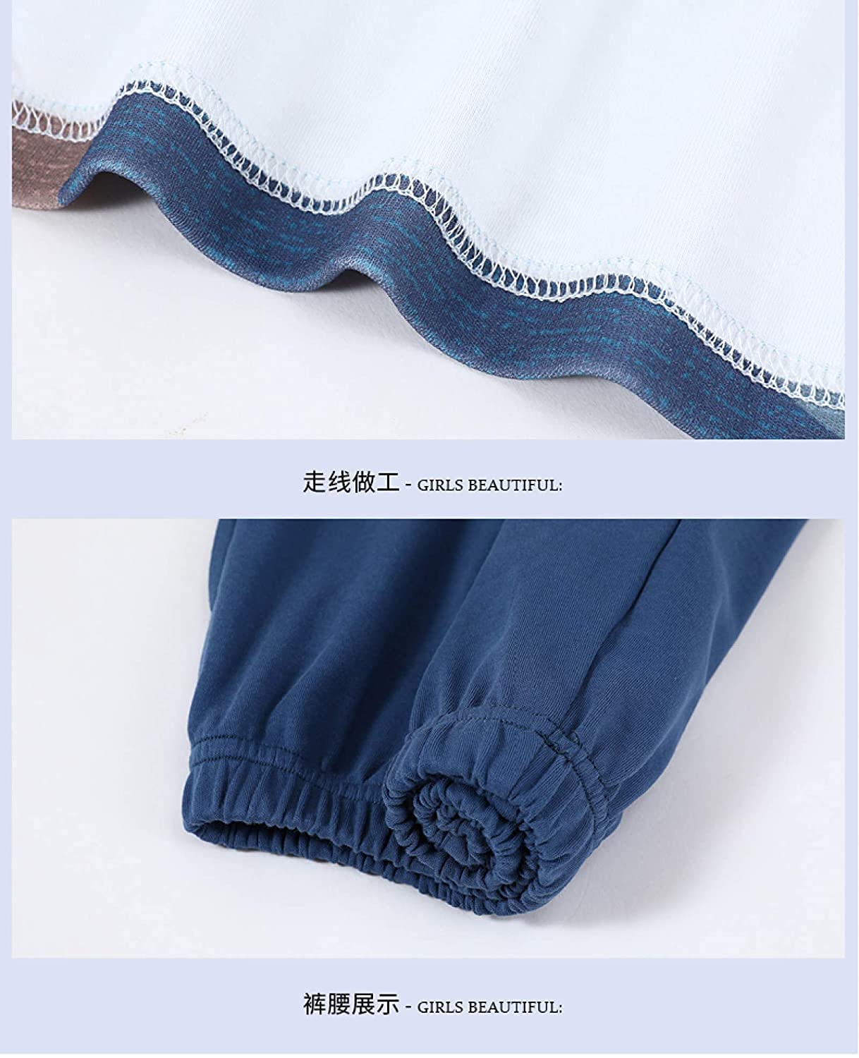 Pijamas para Damas, Conjuntos de Pijamas para Mujer Otoño con algodón de Invierno Cómodo camisón para niña Ropa de Dormir Pijama para el hogar para Dama Caliente Camisones,B,XXL