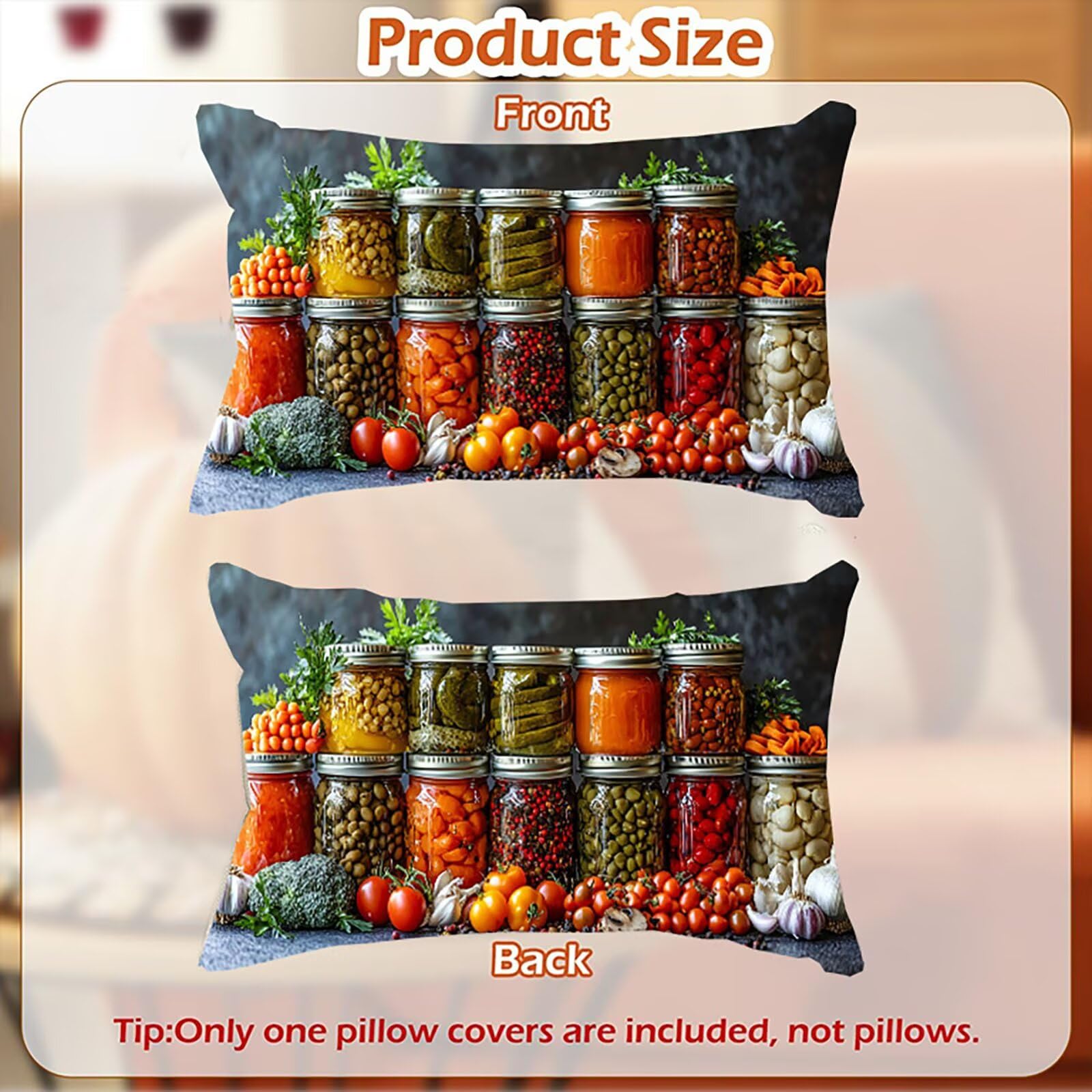 Set di 2 Federe per Cuscini in Velluto 50 x 70 cm Bottiglia Di Vetro Senza Inserto，Cerniera Invisibile Verdure Retangolo Cuscini per Divano Federe Cuscino letto，per Uso Interno Decorativa j0l-80
