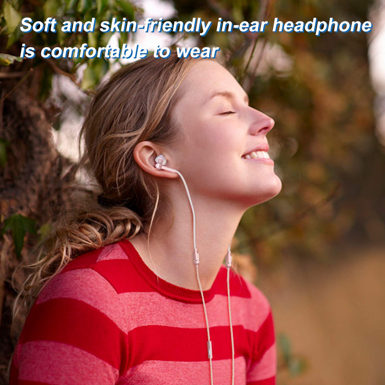 FC31 Écouteurs intra-auriculaires à tube d'air anti-rayonnement 3,5 mm Casque de musique filaire sans rayonnement Contrôle du volume de réduction du bruit avec microphone