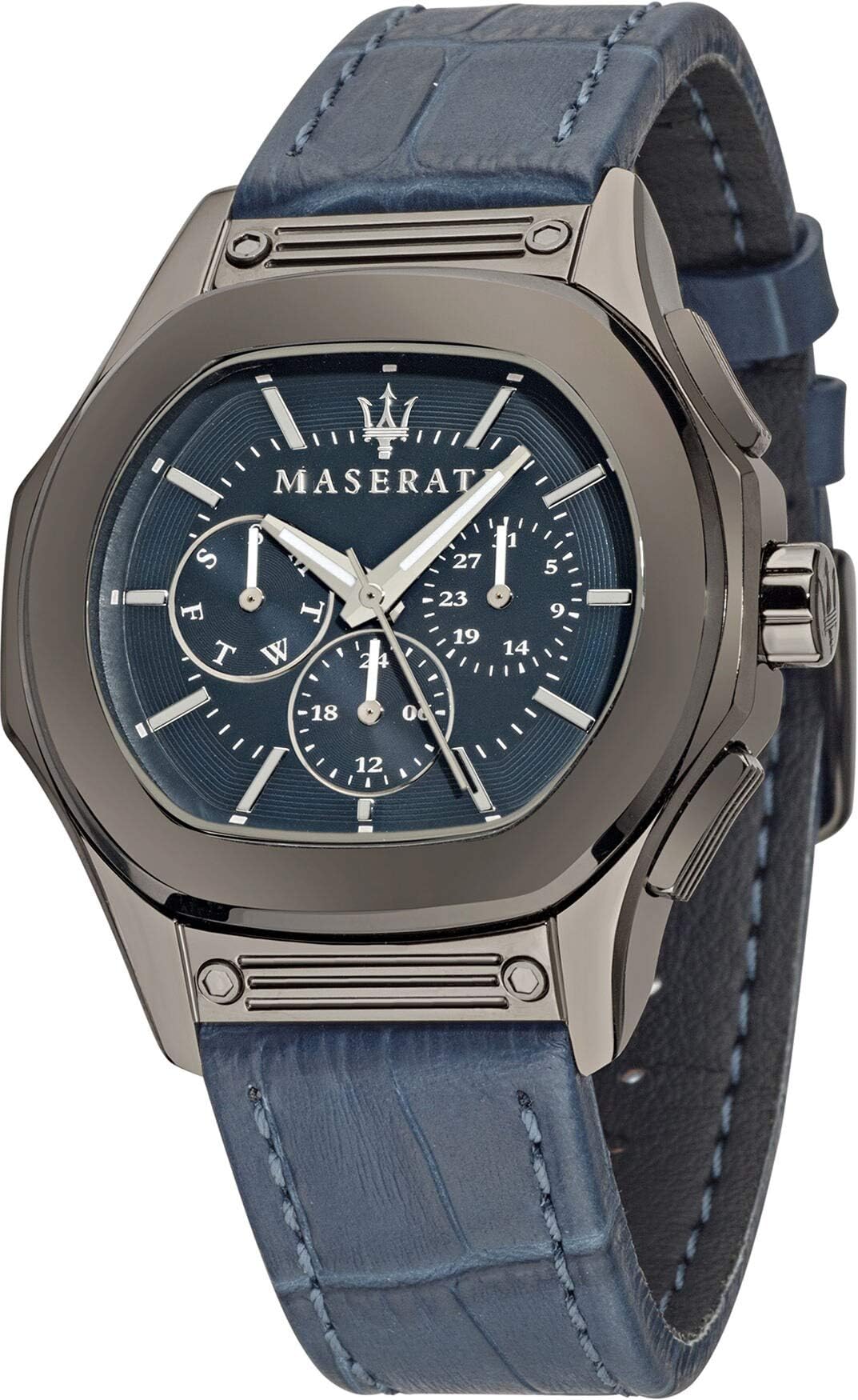 Maserati R8851116001 Men's Watch XL Chronograph Quartz Leather