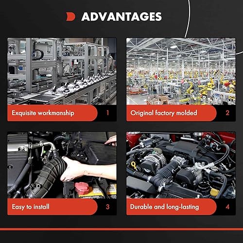 Miniatura 5 de A-Premium Tubo de manguera de entrada de aire del motor [compatible con DOHC, 4 cilindros, 1.8 L, 2.0 L, gas] compatible con Mazda Protege 1999-2000